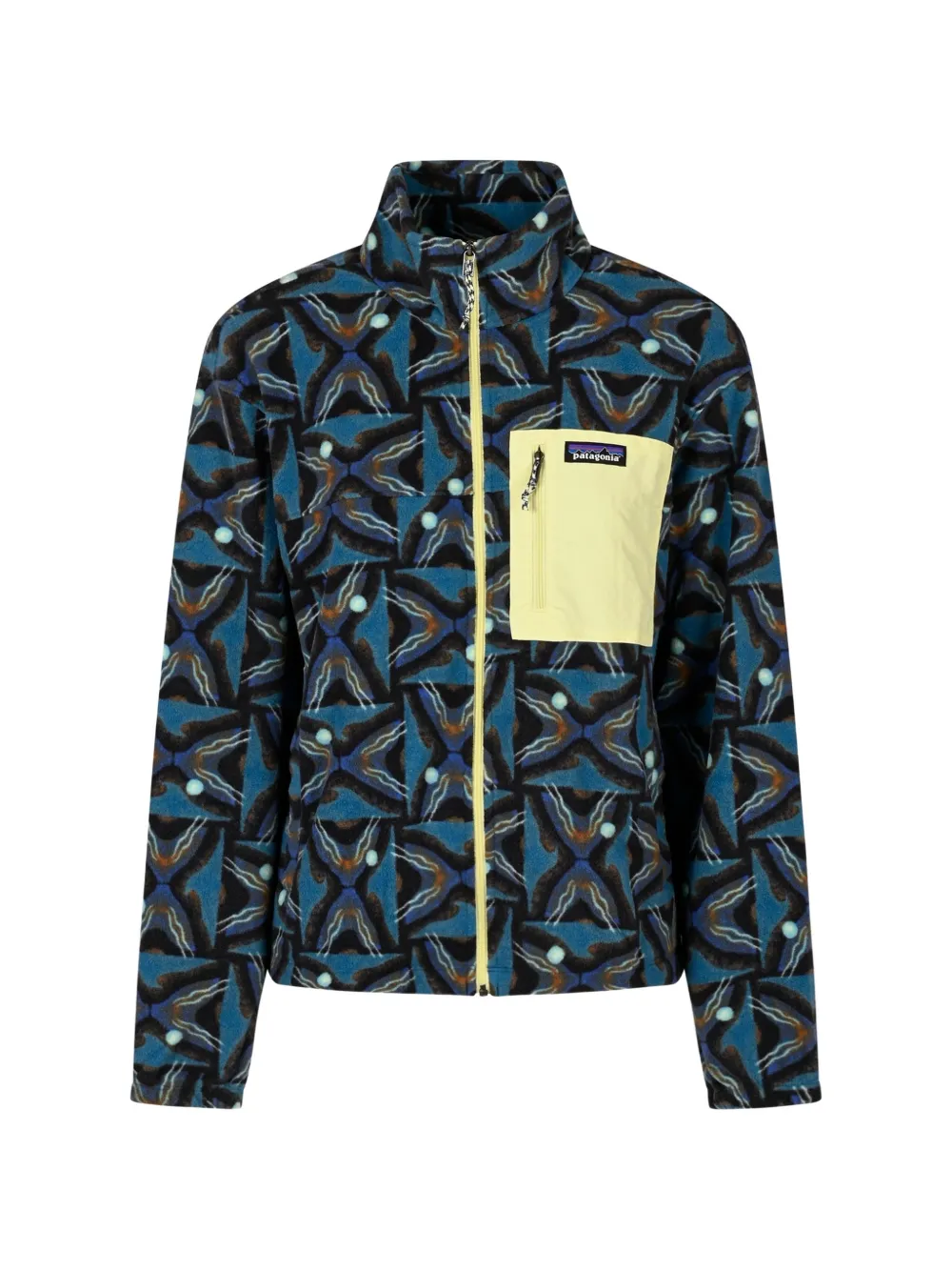 Patagonia graphic-print zip-up jacket Blauw