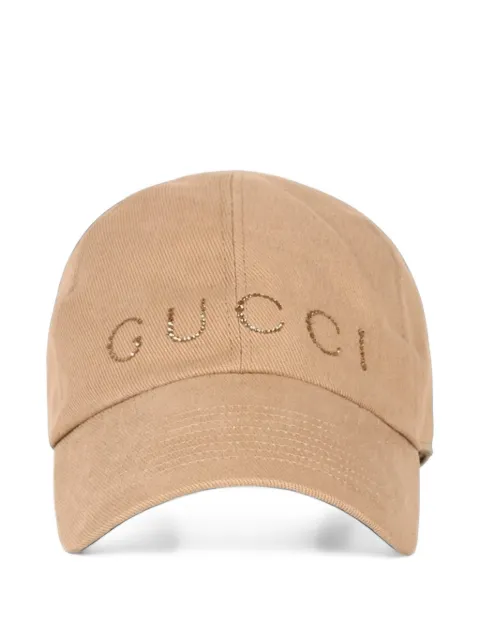Gucci canvas baseball hat with print