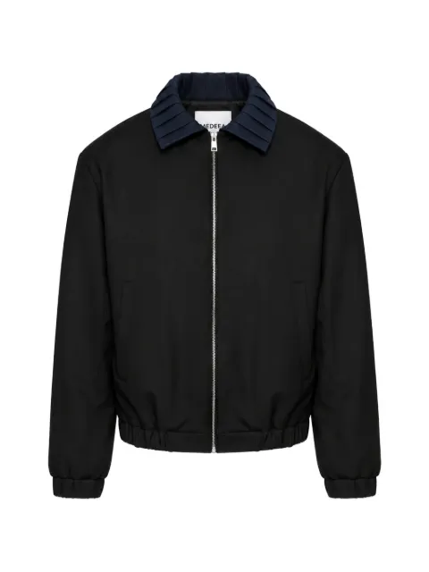 MEDEEA pleated-collar wool bomber jacket