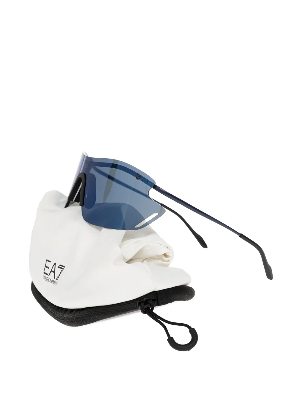 Ea7 Emporio Armani shield-frame mirrored sunglasses Blauw