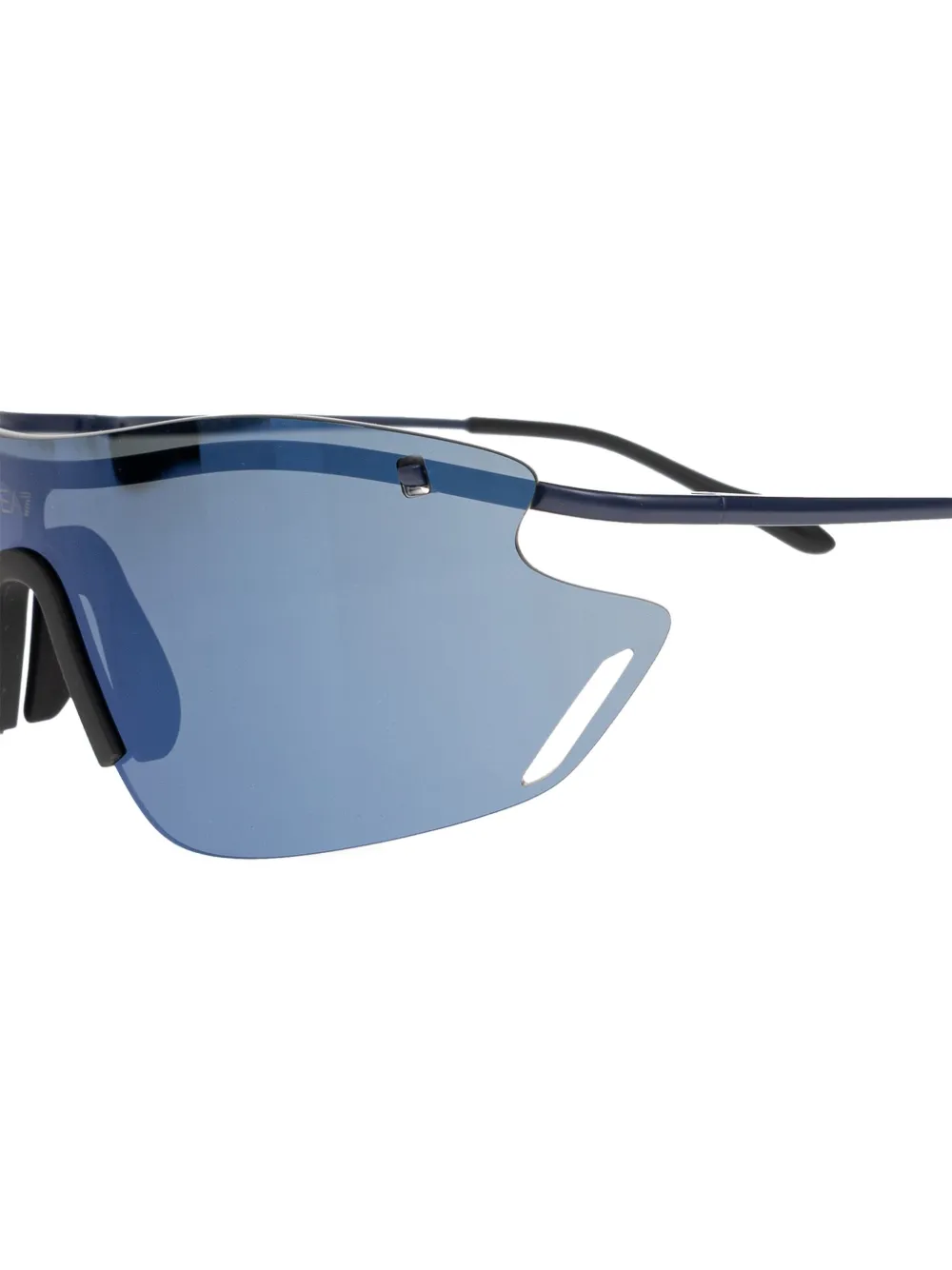 Ea7 Emporio Armani shield-frame mirrored sunglasses Blauw