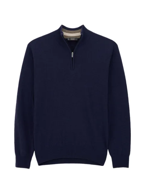 Boggi Milano quarter-zip jumper in cashmere blend