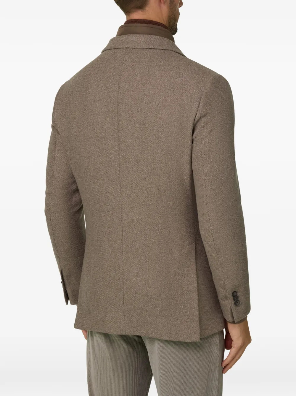 Boggi Milano blazer in wool blend with removable bib Bruin