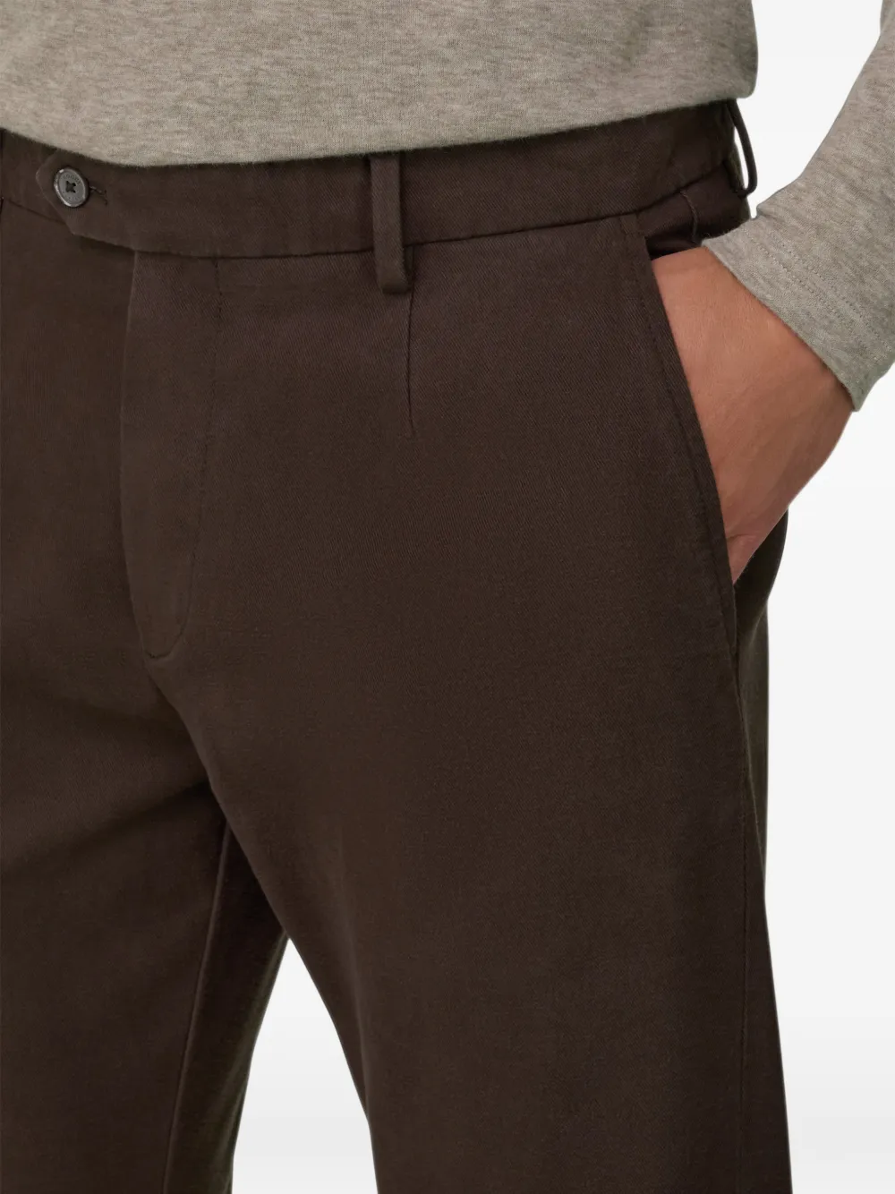 Boggi Milano trousers in stretch cotton Bruin