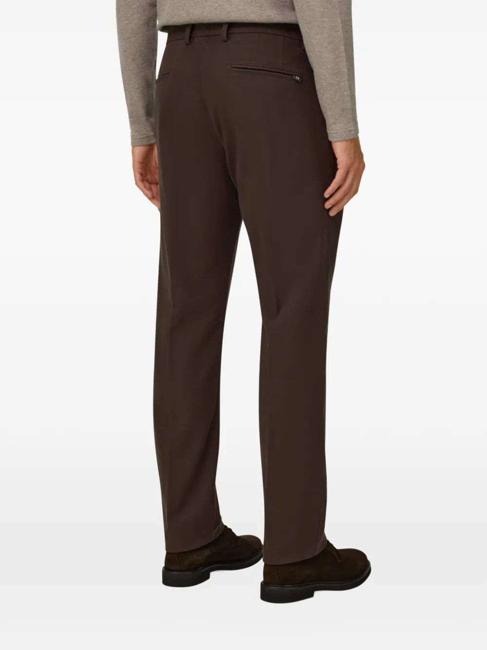 Boggi Milano trousers in stretch cotton Bruin