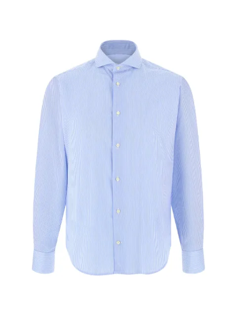 Boggi Milano striped cotton twill shirt slim fit