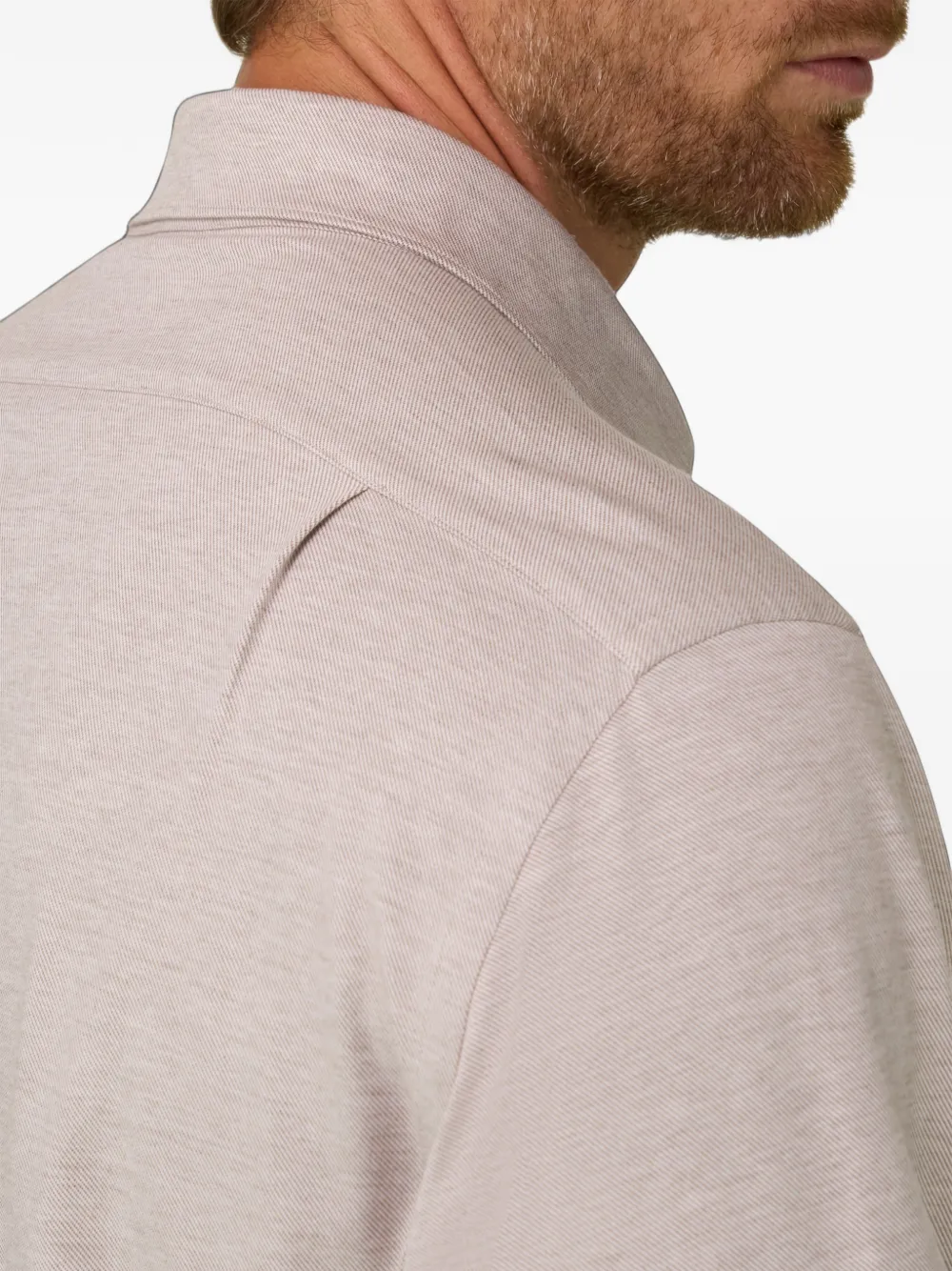 Boggi Milano polo shirt in cotton wool twill blend regular fit Beige