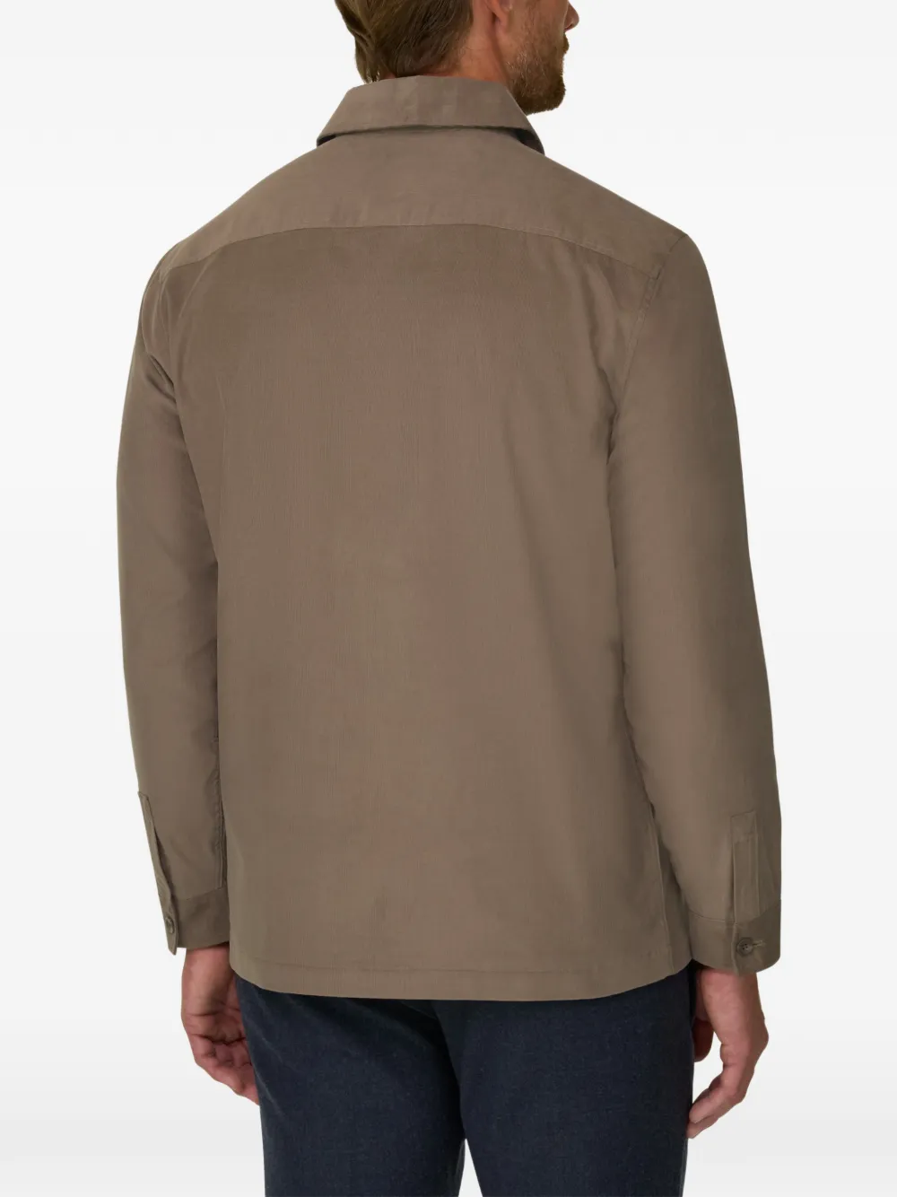 Boggi Milano overshirt in corduroy lined with flannel Bruin