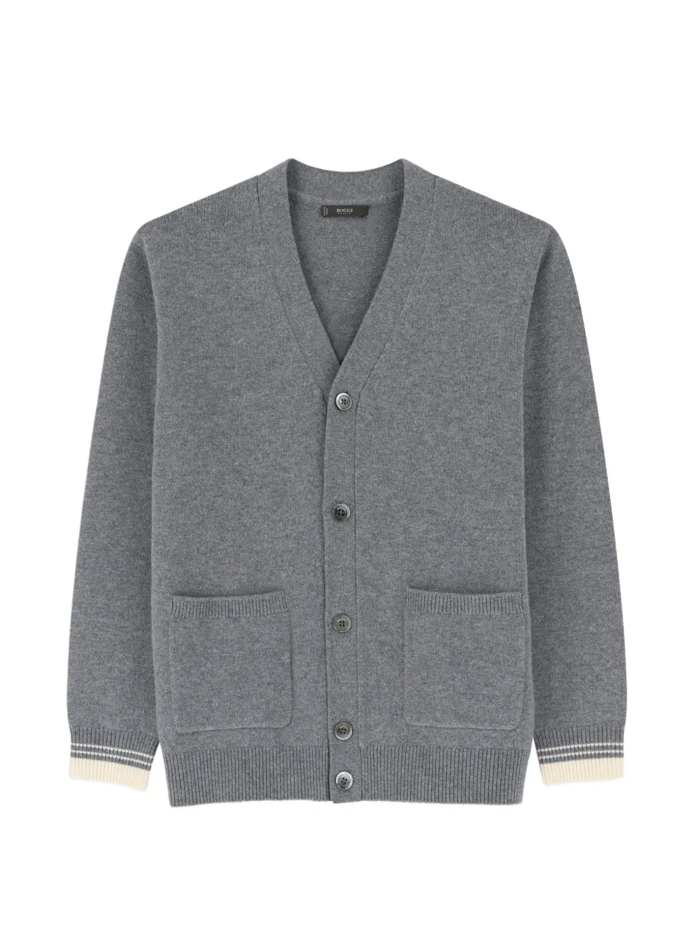 Boggi Milano cardigan in superfine merino wool - Grigio