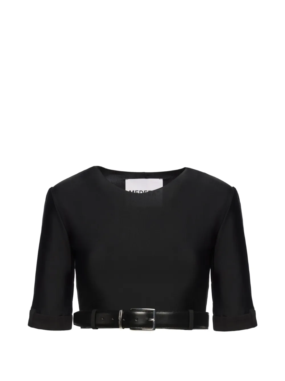MEDEEA belted deconstructed blouse - Black