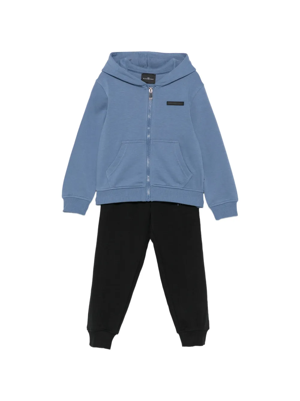 John Richmond Junior logo-patch zip-up tracksuit Blauw