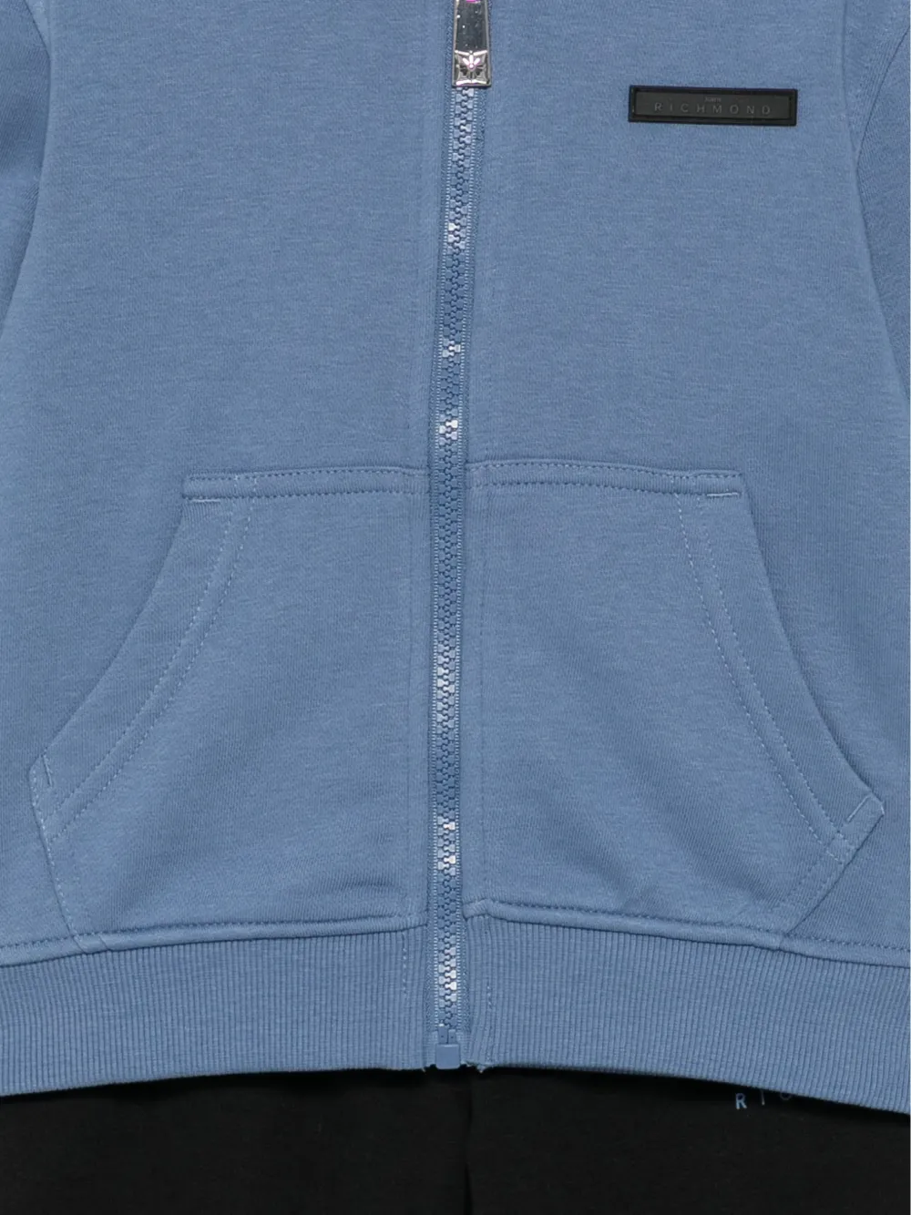 John Richmond Junior logo-patch zip-up tracksuit Blauw