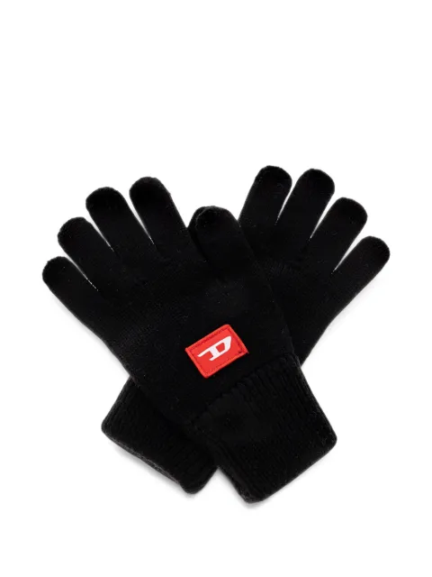 Diesel Kids touchscreen gloves in wool-blend knit