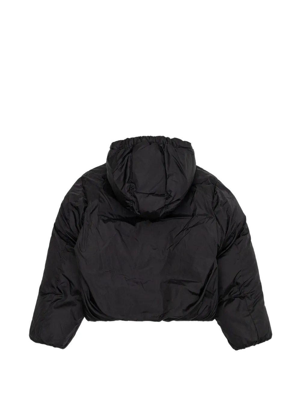 Diesel Kids hooded puffer jacket Zwart