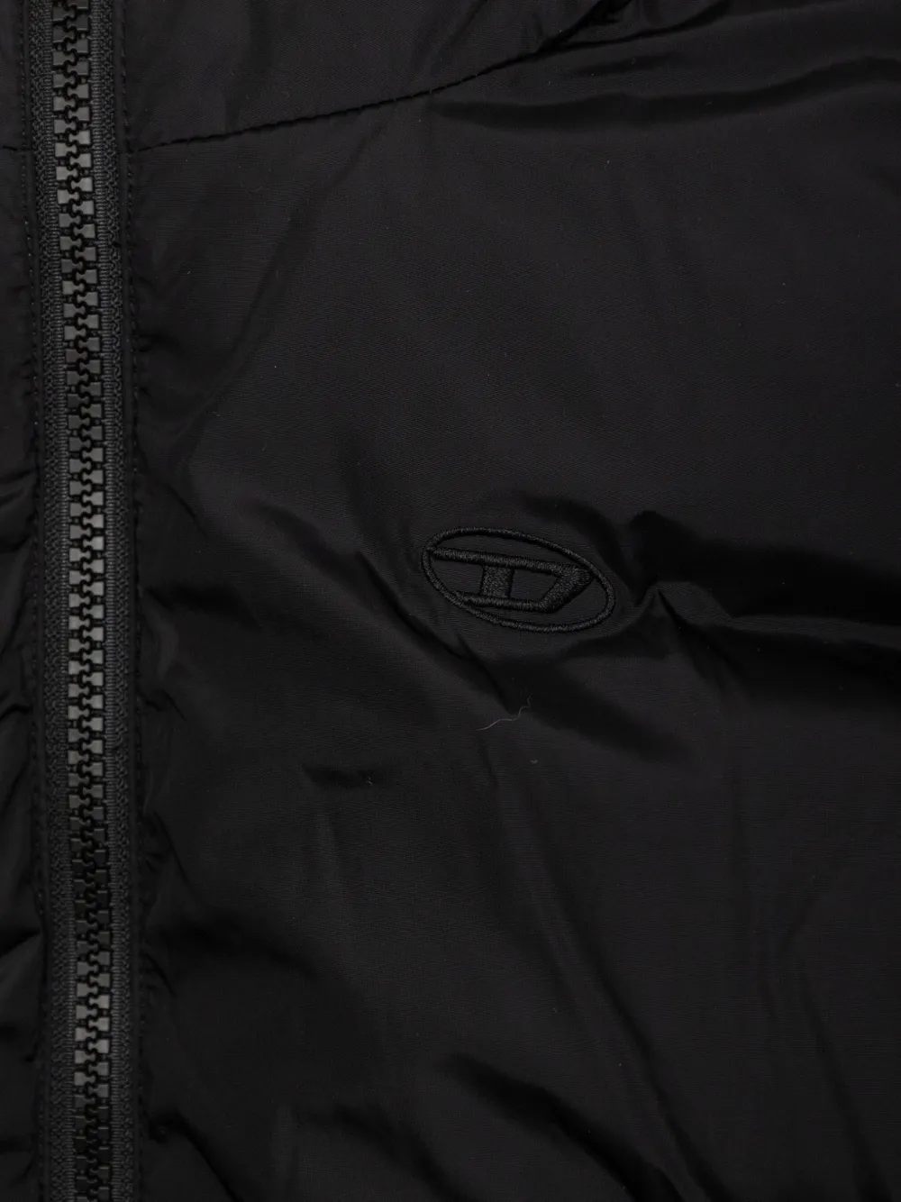 Diesel Kids hooded puffer jacket Zwart