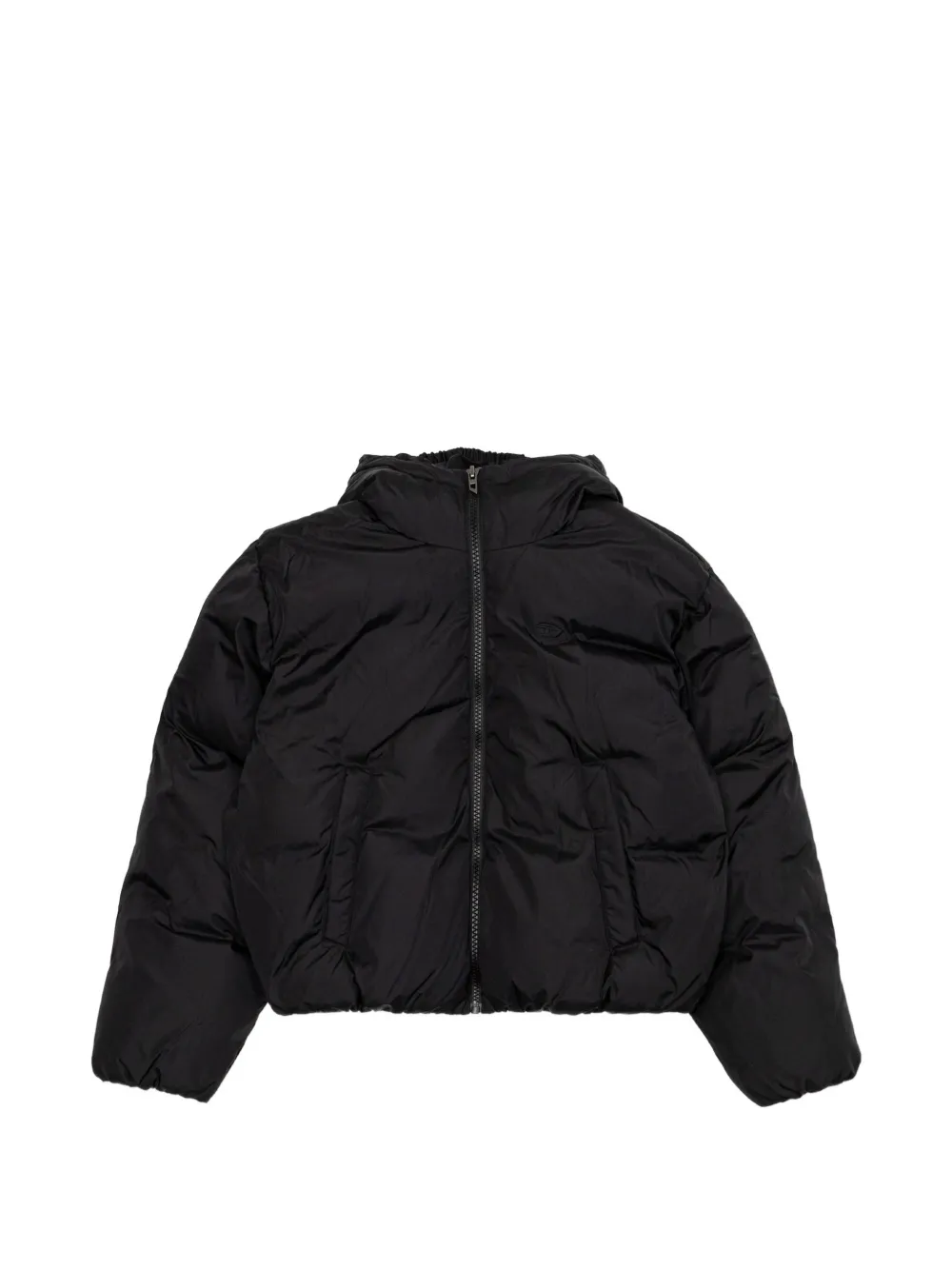 Diesel Kids hooded puffer jacket - Nero