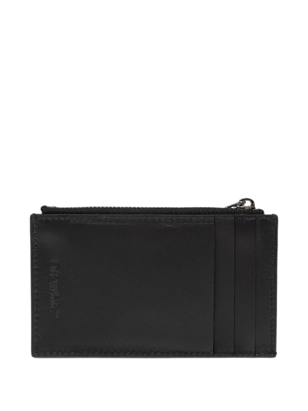 Off-White Arrows leather cardholder Zwart