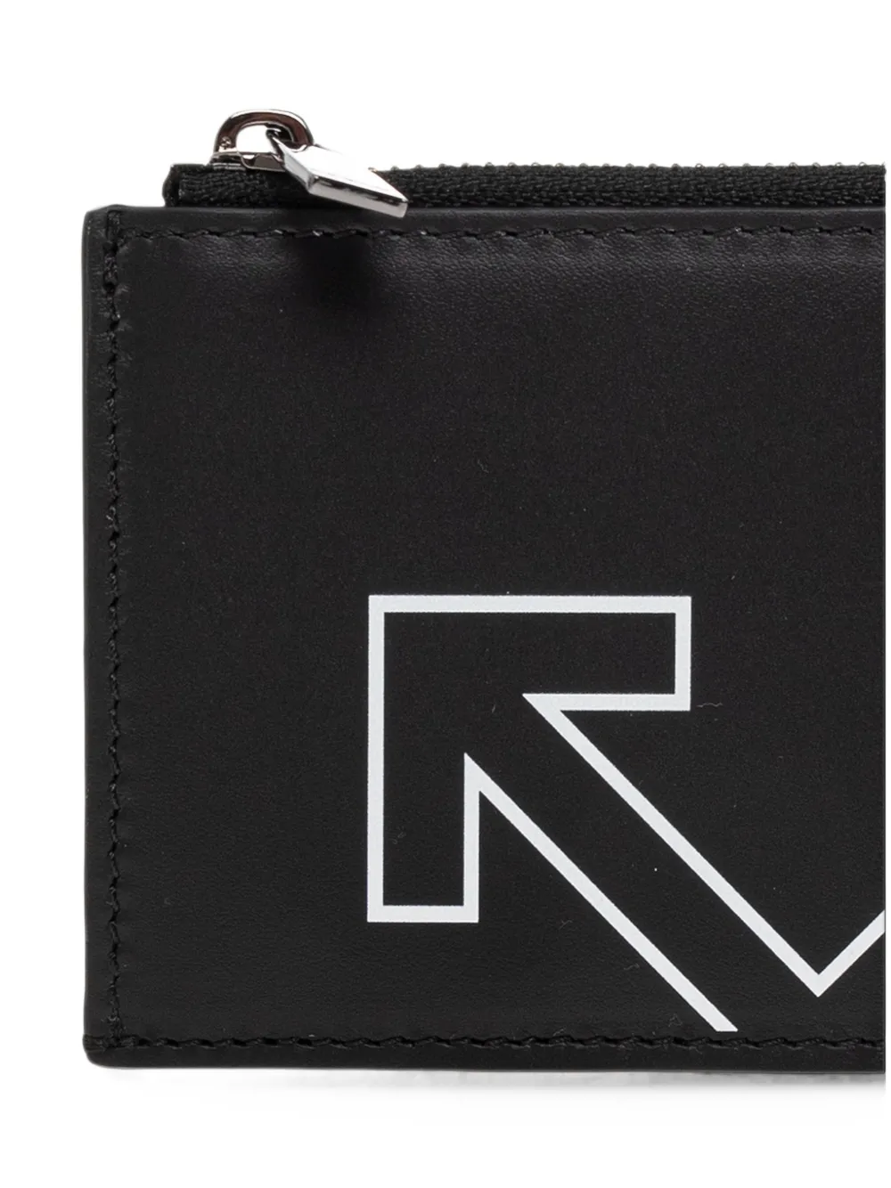 Off-White Arrows leather cardholder Zwart