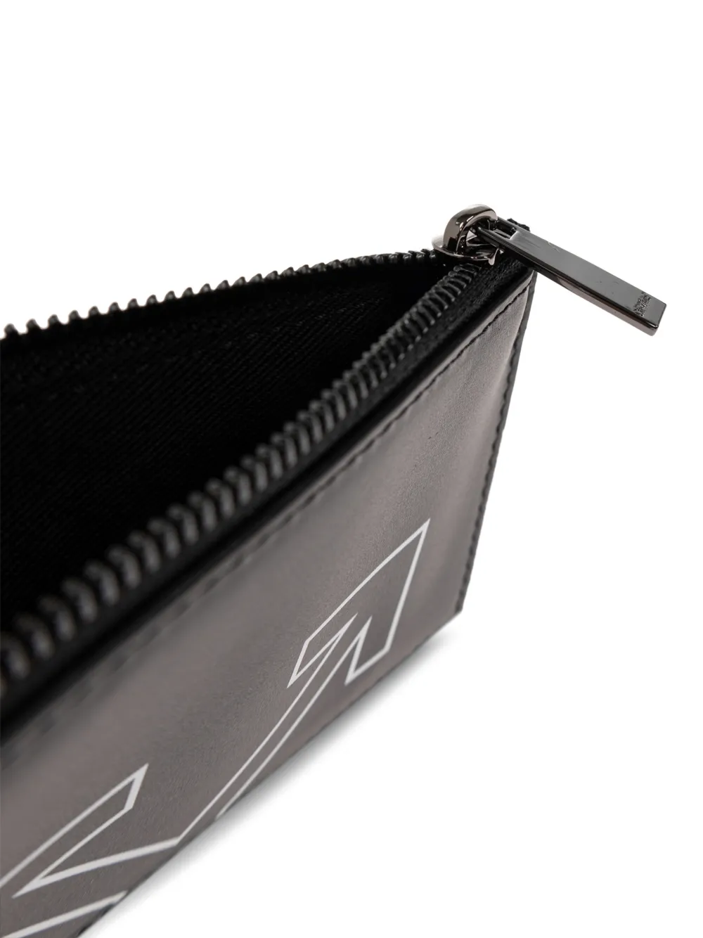 Off-White Arrows leather cardholder Zwart