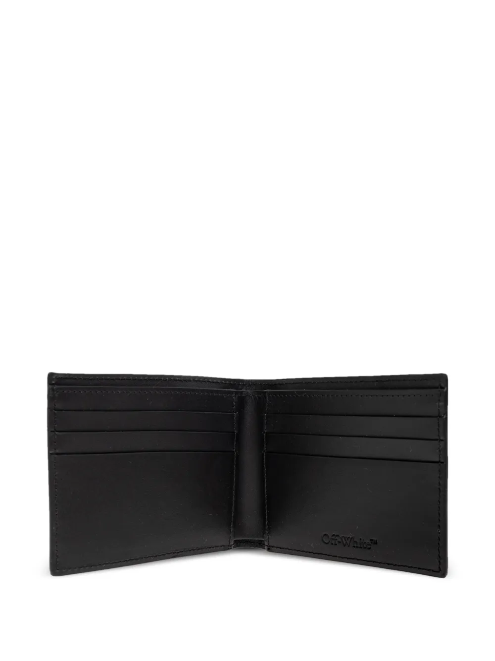Off-White Arrows-print leather wallet Zwart