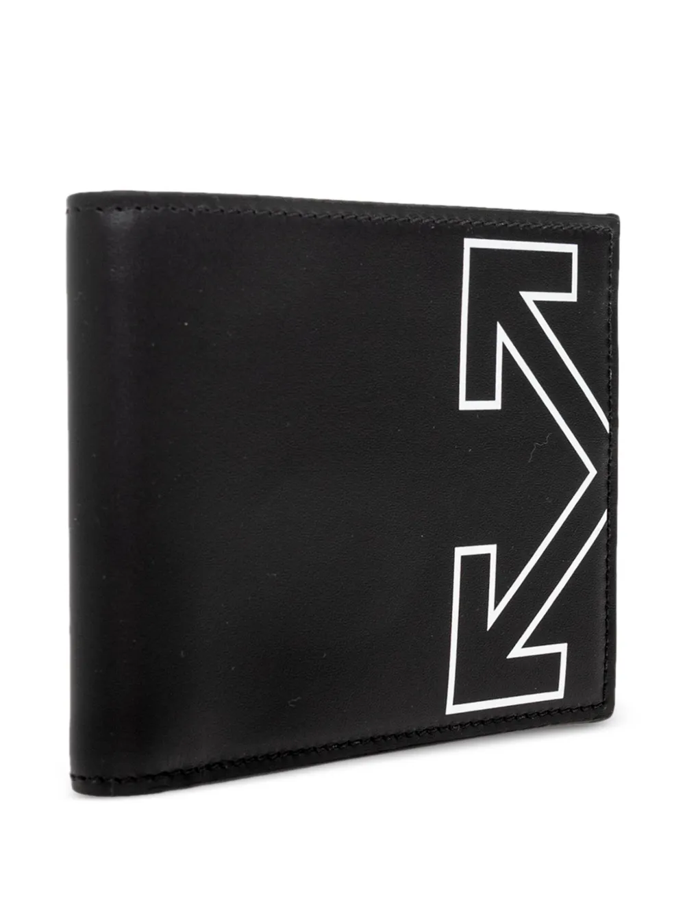 Off-White Arrows-print leather wallet Zwart
