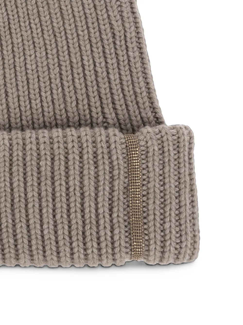 Fabiana Filippi ribbed-knit beanie hat Beige