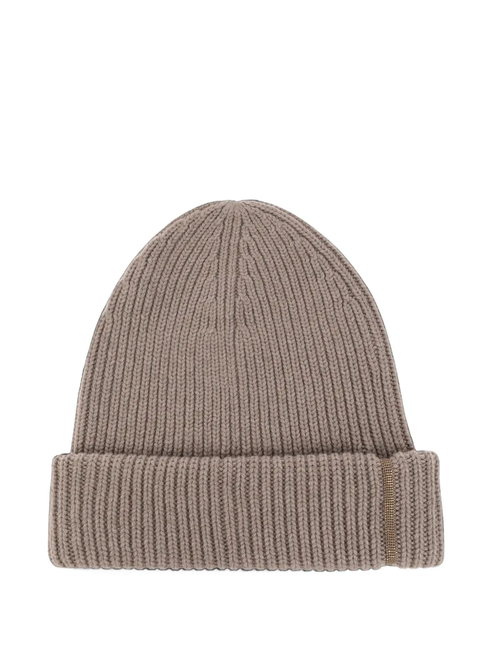 Fabiana Filippi ribbed-knit beanie hat Beige