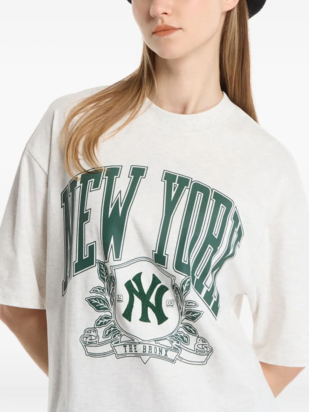 NEW ERA CAP oversized T-shirt Beige