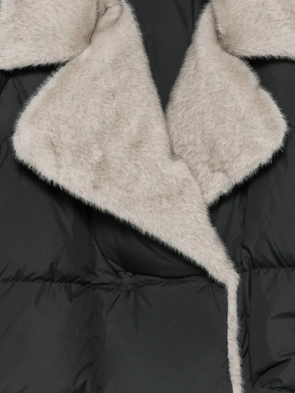 Antonelli fur-trim quilted jacket Grijs
