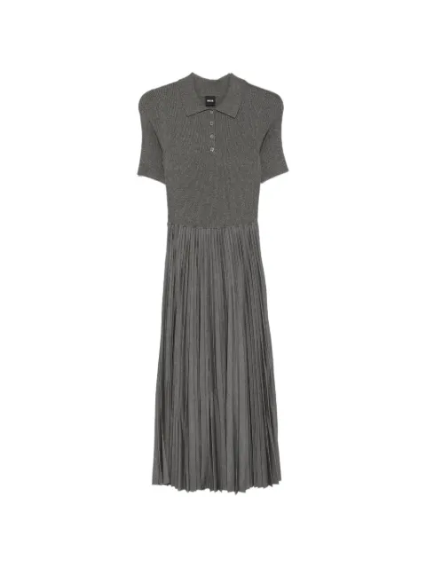 BOSS ribbed pleated dress