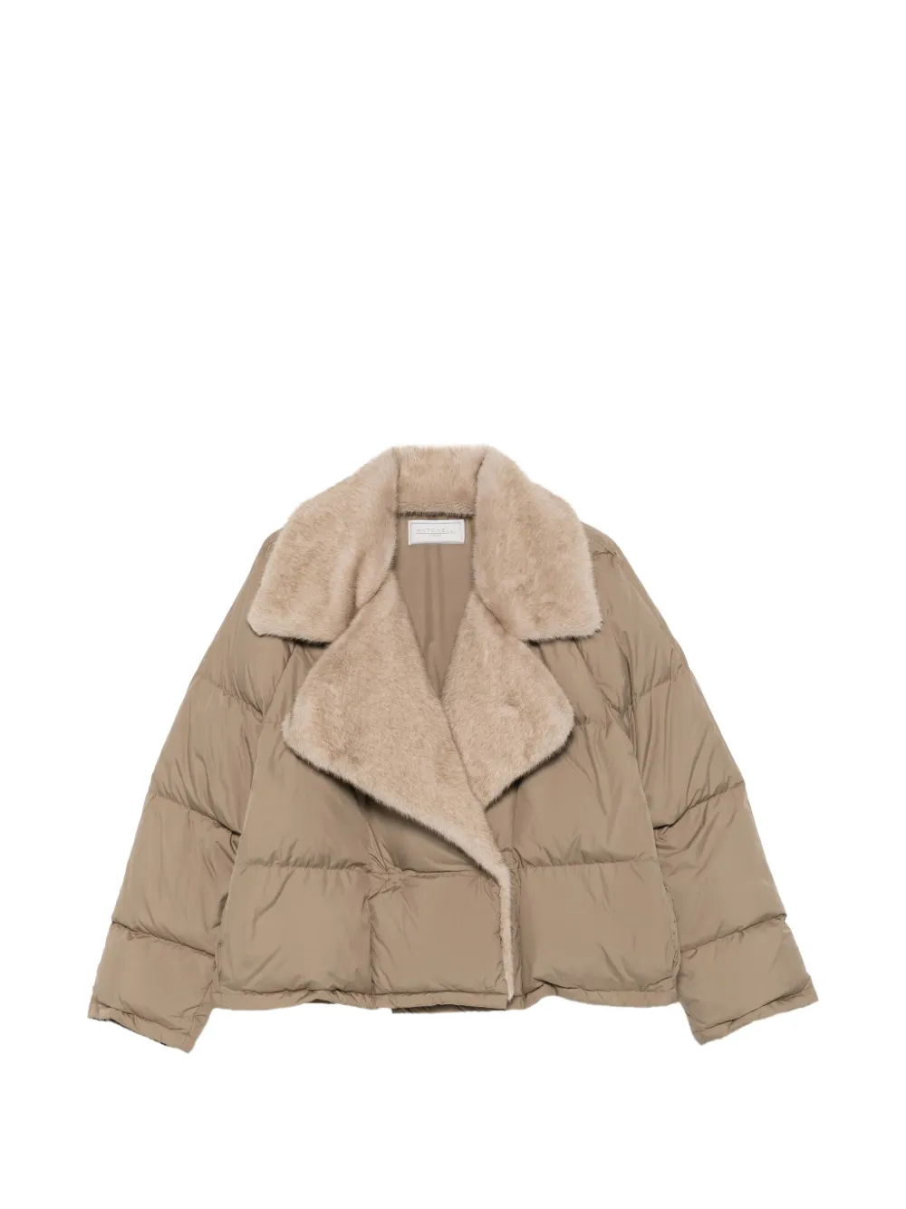 Antonelli faux-fur collar quilted jacket - Neutrals