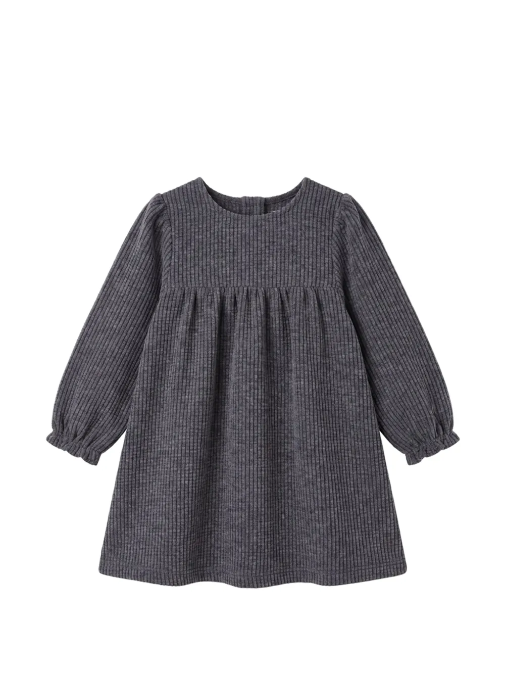 TEDDY & MINOU ribbed-knit pleated dress Grijs
