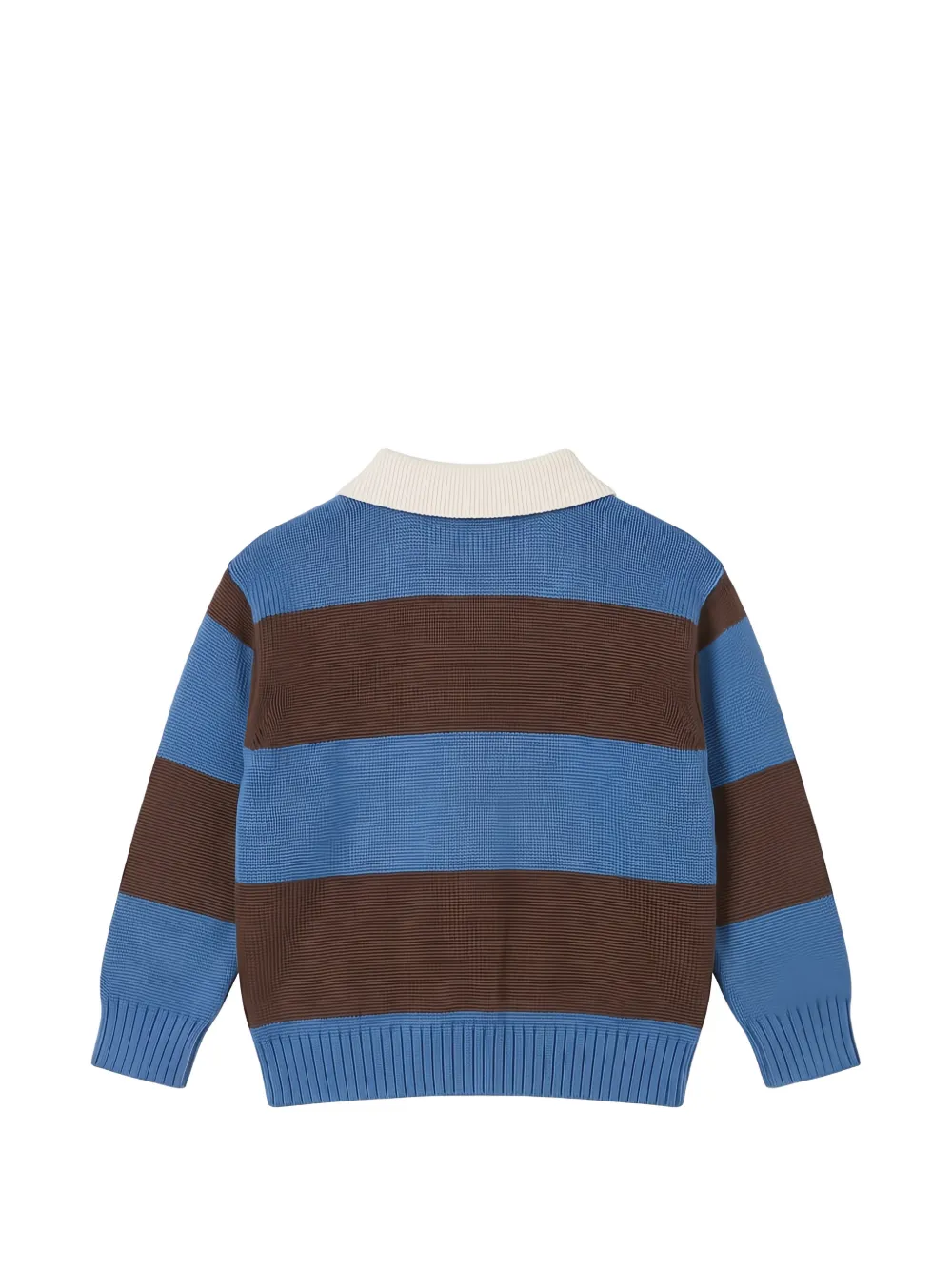 Il Gufo striped polo-collar sweater Blauw