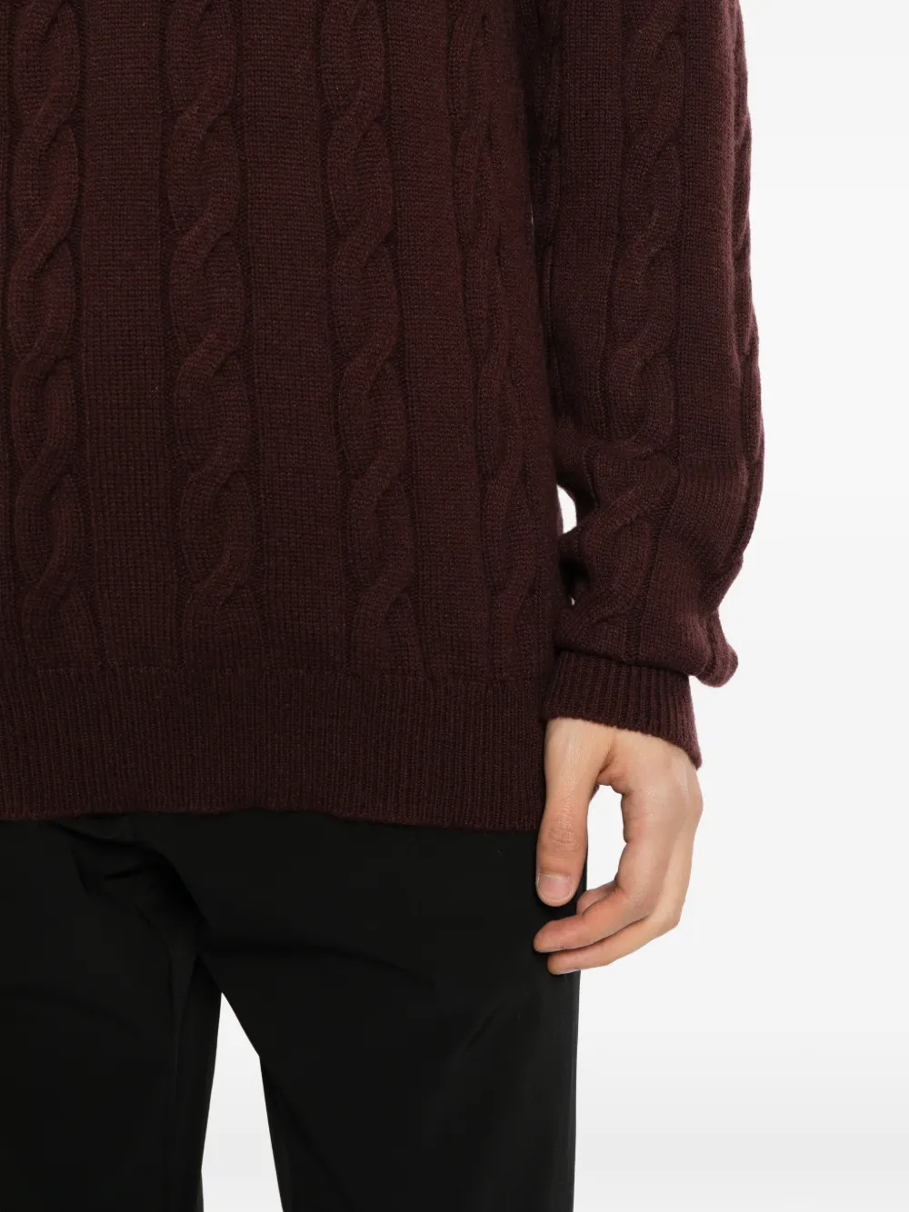Kiton cable-knit sweater Bruin