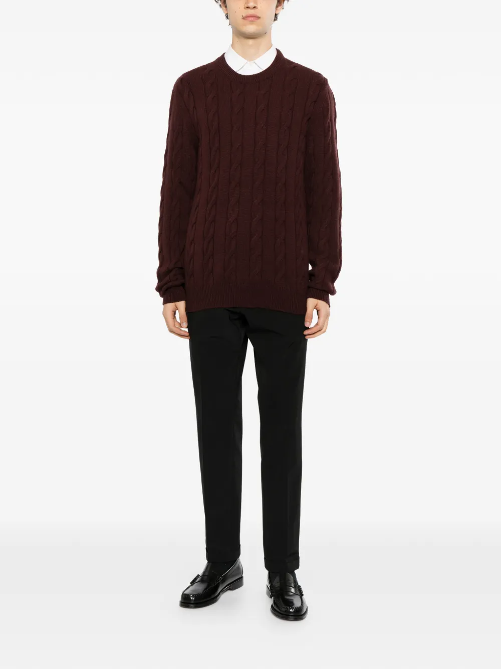 Kiton cable-knit sweater Bruin