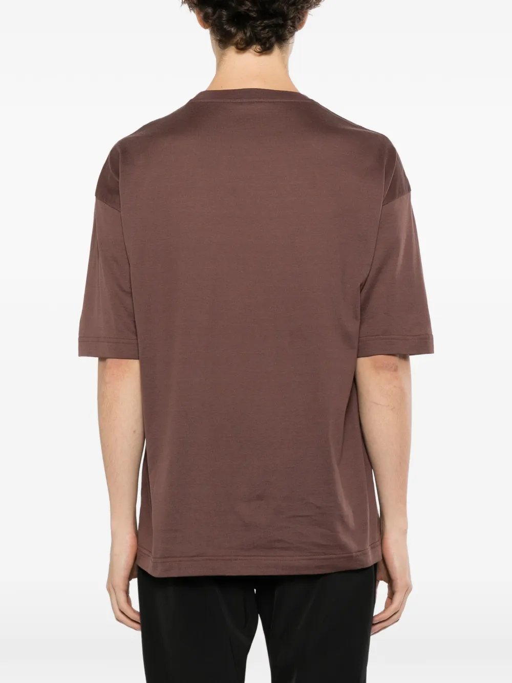 Kiton logo-embroidered T-shirt Bruin
