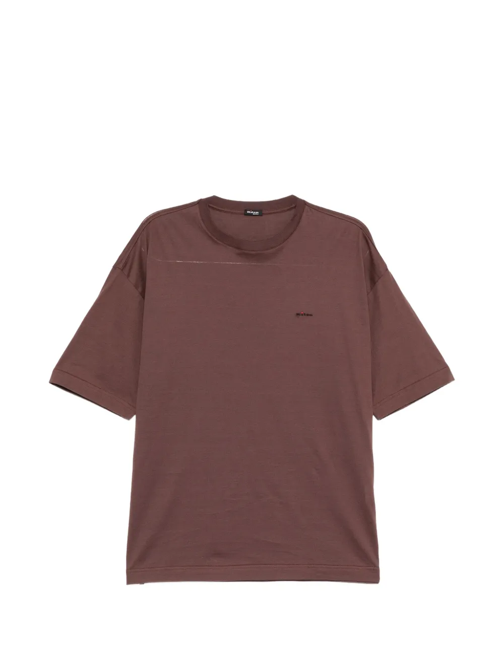 Kiton logo-embroidered T-shirt Bruin