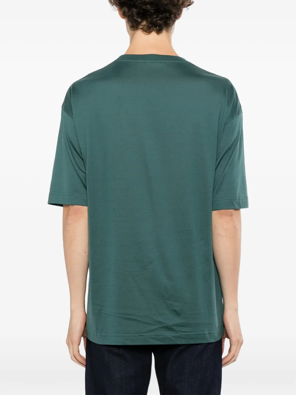 Kiton logo-embroidered T-shirt Blauw