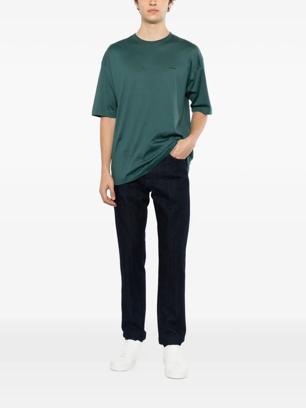 Kiton straight-leg jeans Blauw