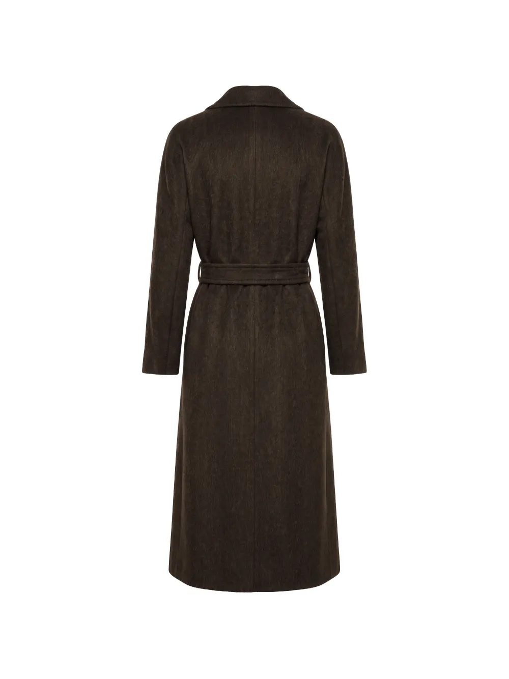 Max Mara oversized double-breasted coat in cashmere and mohair dark brown Bruin