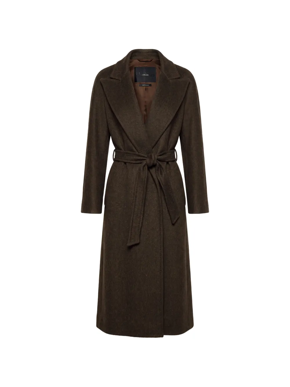 Max Mara oversized double-breasted coat in cashmere and mohair dark brown Bruin