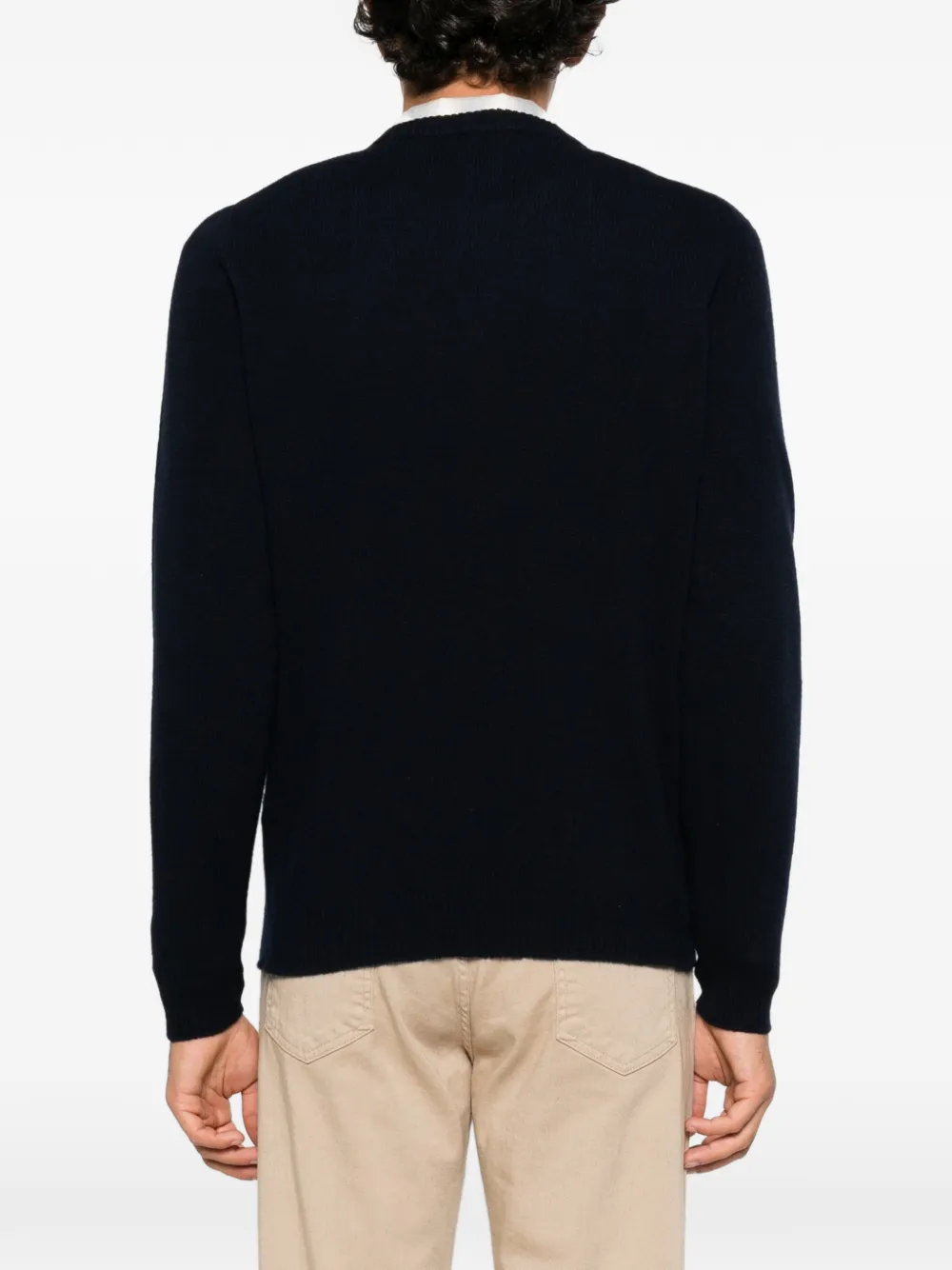 Roberto Collina Wollen trui met ronde hals Blauw