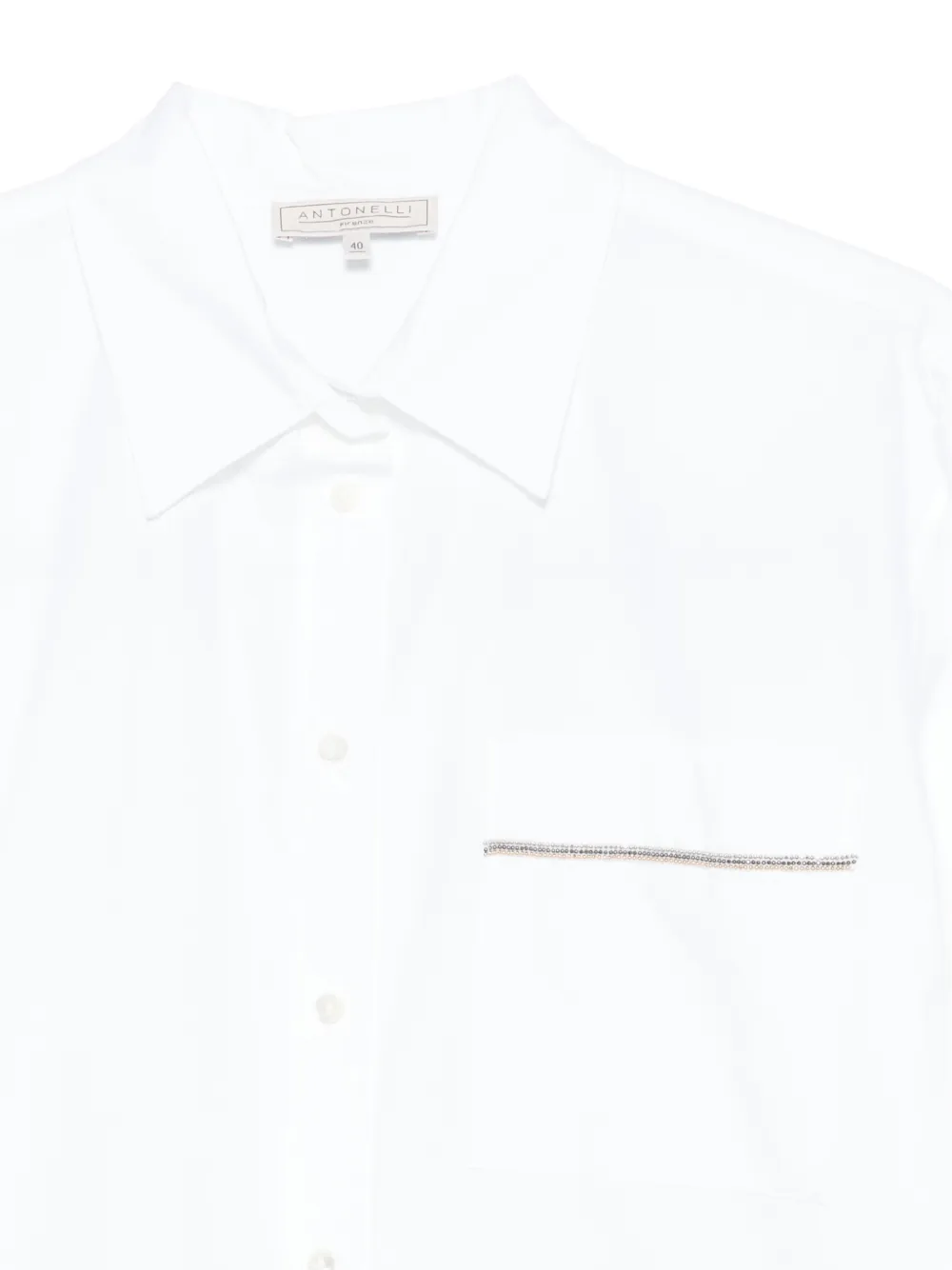 Antonelli T-shirt met verfraaid zak Wit