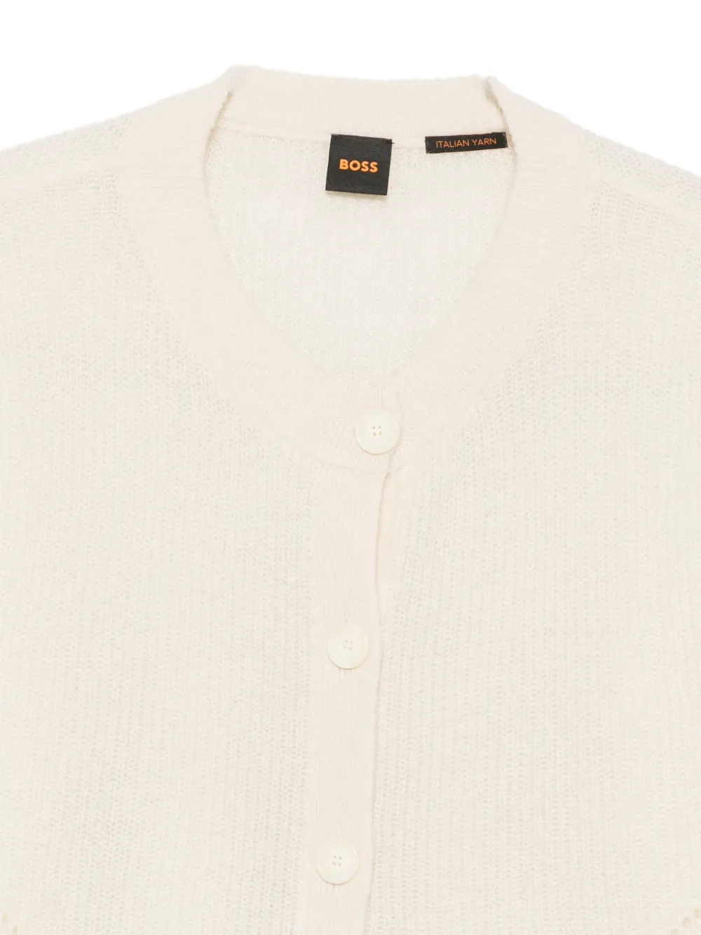 BOSS Gebreid vest Wit