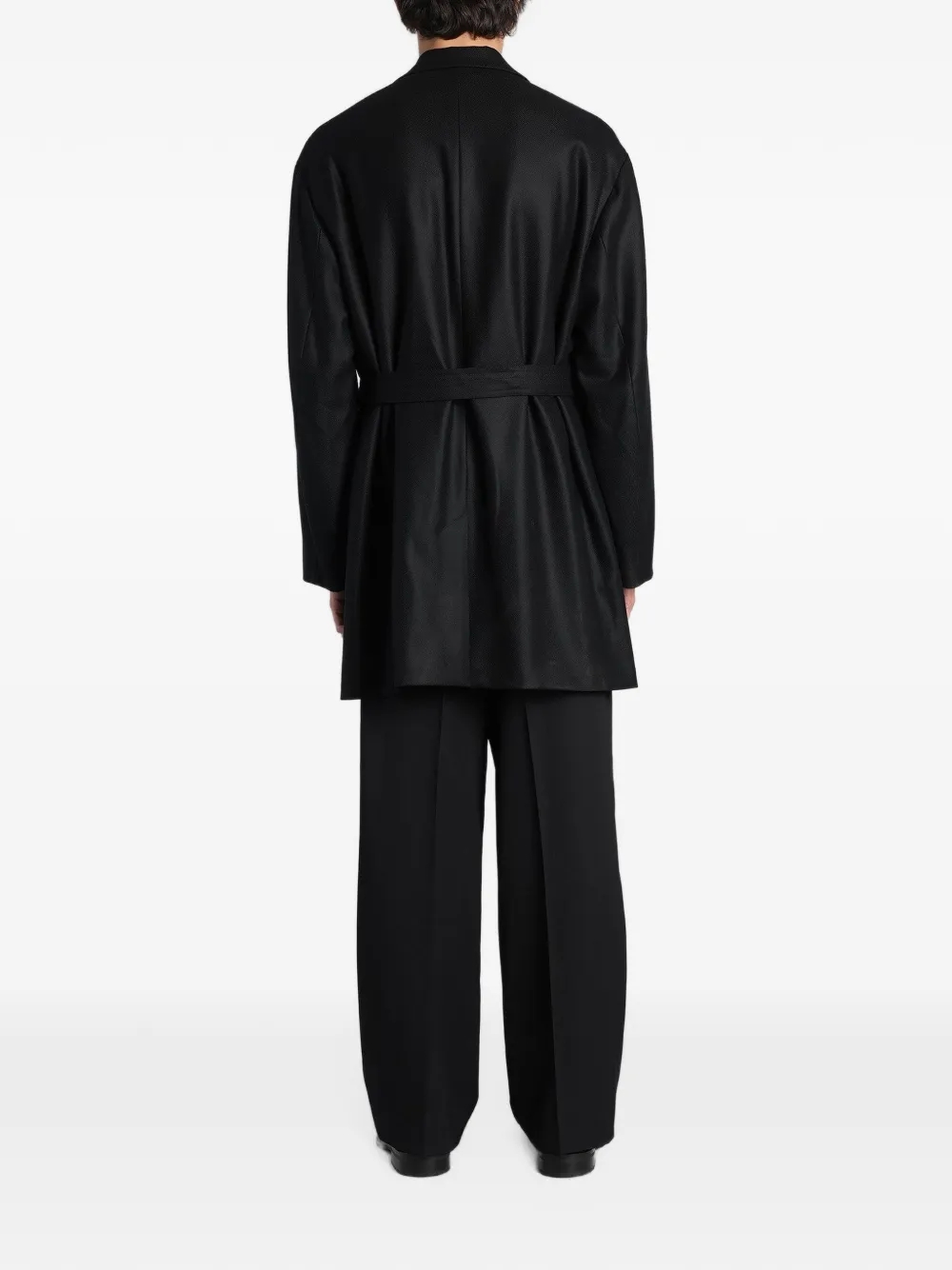 ssstein Blazer met gekerfde revers en ceintuur Zwart