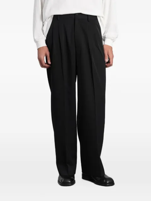 ssstein pleated wide-leg trousers
