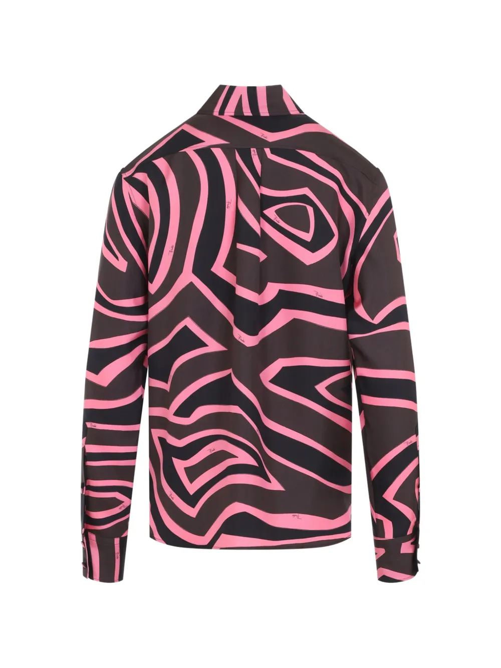 PUCCI Iride-print silk shirt Bruin
