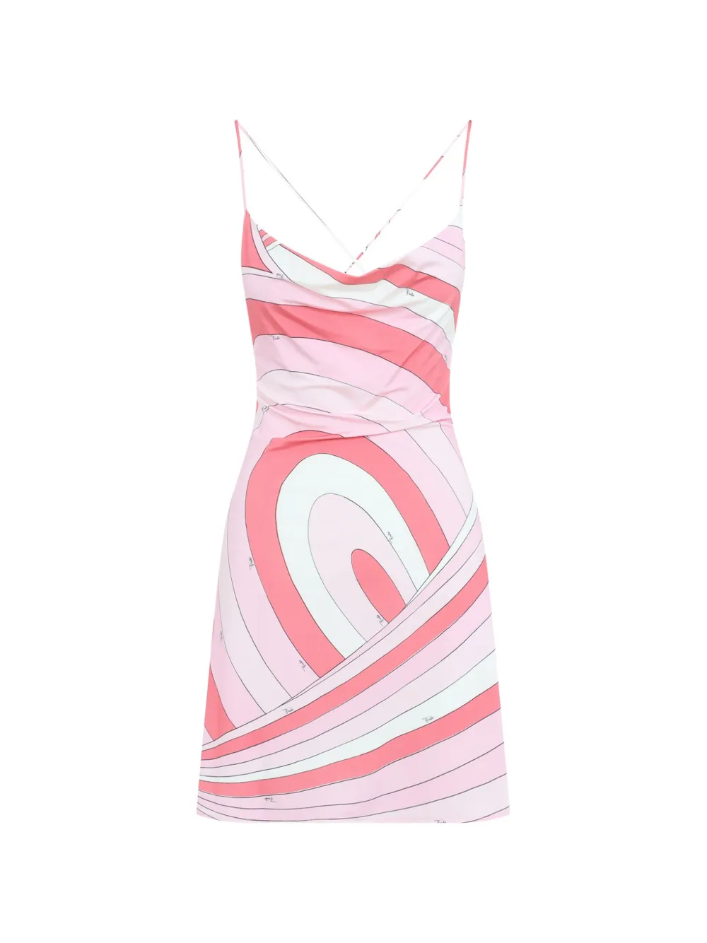 PUCCI Iride-print cowl-neck dress Roze