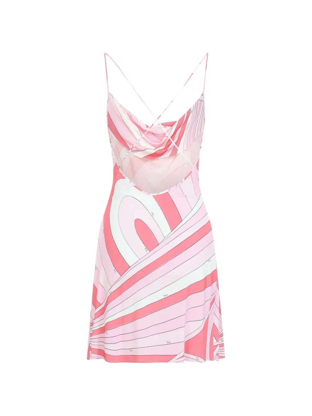 PUCCI Iride-print cowl-neck dress Roze