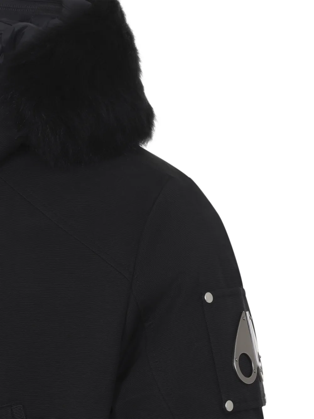 Moose Knuckles Original Stirling fur-trim hooded coat Zwart